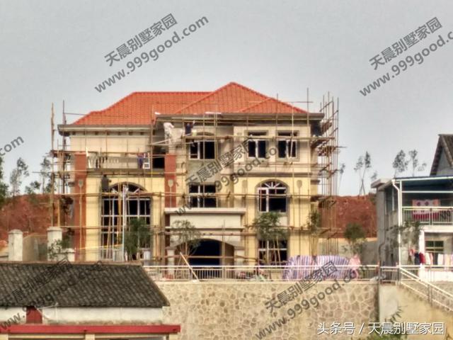 15米X15米三層自建樓房設(shè)計圖，附完工圖