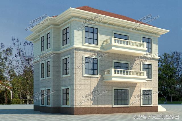 15米X15米三層自建樓房設(shè)計圖，附完工圖