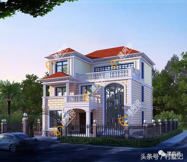 別墅實(shí)景照片圖和效果圖對(duì)比，看完肯定得給施工隊(duì)點(diǎn)贊