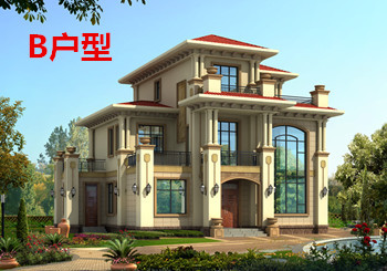 豪華歐式三層別墅住宅設(shè)計(jì)圖紙，占地面積150平方米