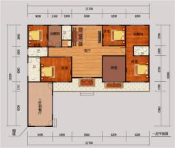 農(nóng)村一層自建平房圖，院子大的可以當(dāng)操場(chǎng)