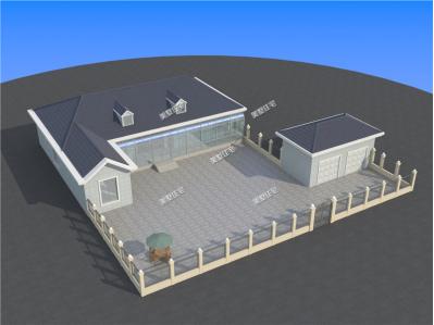 農(nóng)村一層自建平房圖，院子大的可以當(dāng)操場(chǎng)