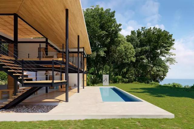 度假風(fēng)格、輕松悠閑的家庭別墅效果圖實(shí)拍，真漂亮