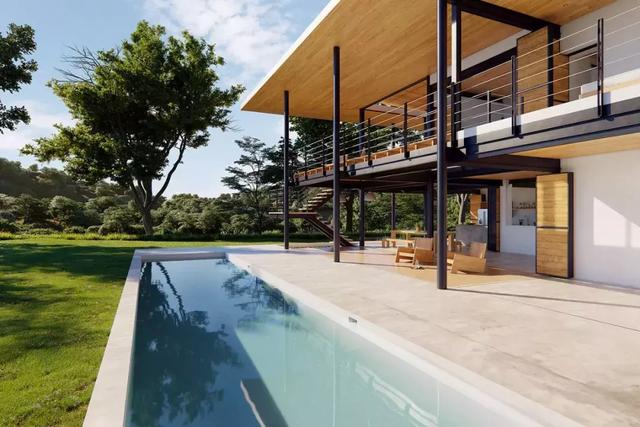 度假風(fēng)格、輕松悠閑的家庭別墅效果圖實(shí)拍，真漂亮