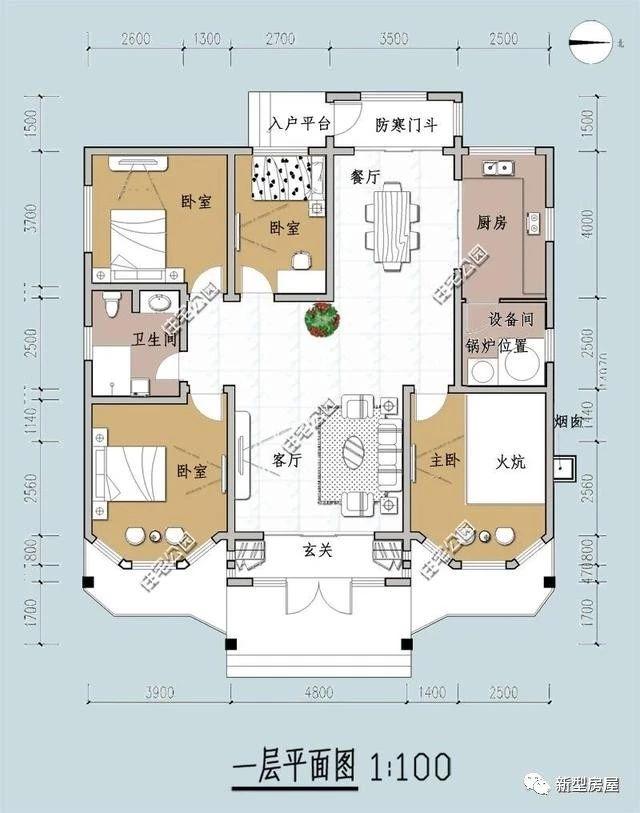 農(nóng)村一層平房戶型方案圖，經(jīng)濟(jì)實(shí)惠15萬(wàn)就能建好