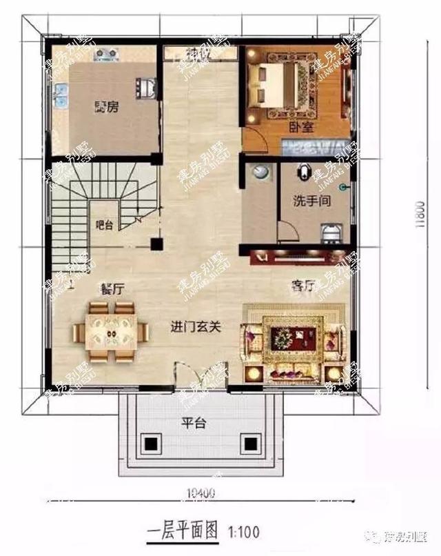 3款帶大露臺的四層別墅設(shè)計方案圖，挑一套隨便建