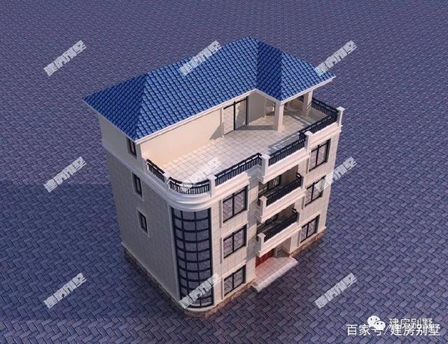 3款帶大露臺的四層別墅設(shè)計方案圖，挑一套隨便建