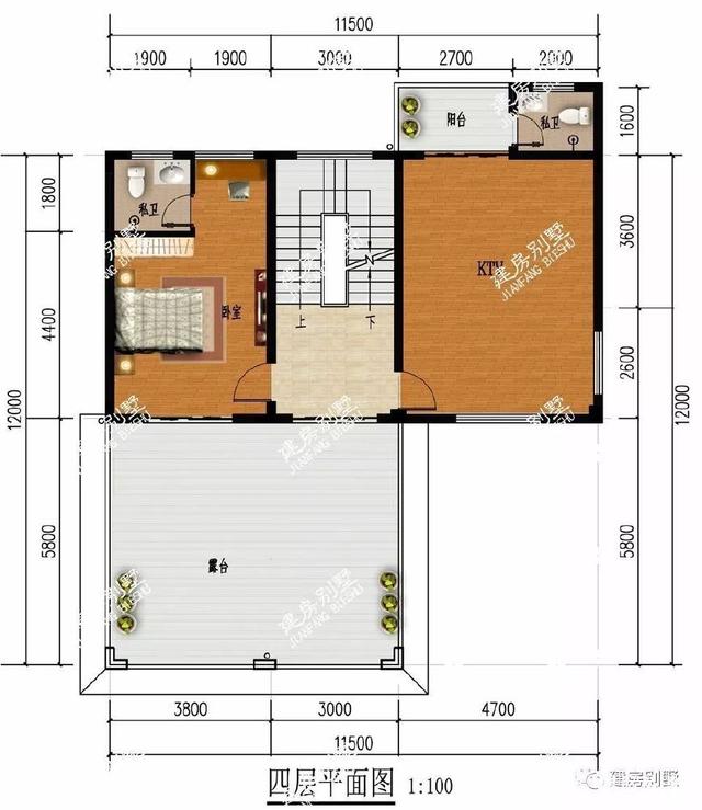 3款帶大露臺的四層別墅設(shè)計方案圖，挑一套隨便建