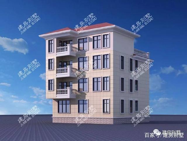 3款帶大露臺的四層別墅設(shè)計方案圖，挑一套隨便建