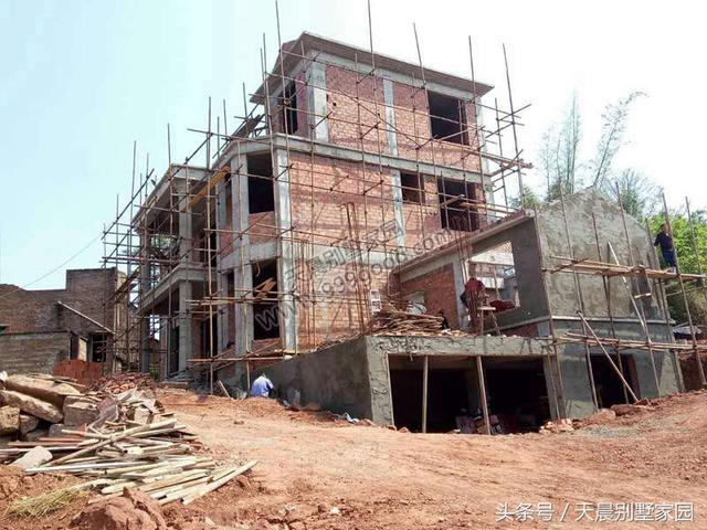 進(jìn)深10米農(nóng)村自建別墅設(shè)計(jì)圖，附施工全過程