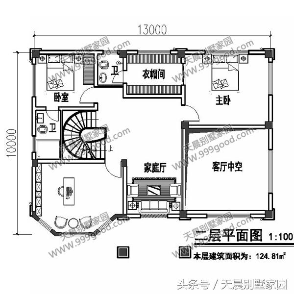 13*10米新農村三層別墅設計圖，建好保證有面子