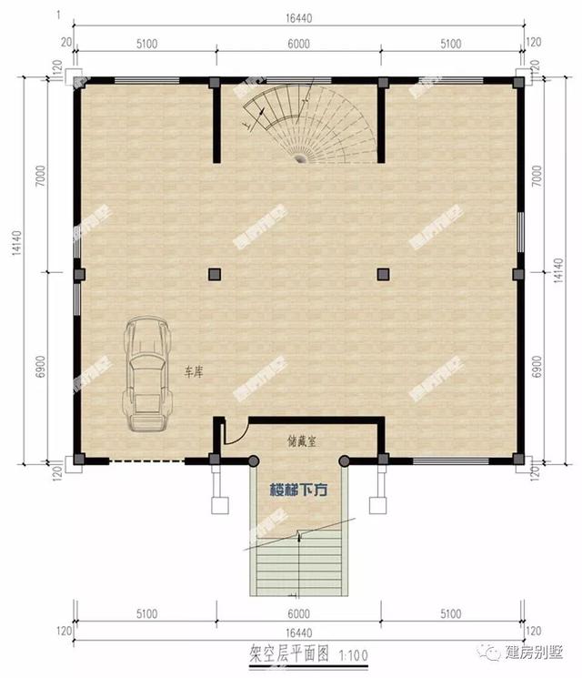 2款平屋頂農(nóng)村房屋設(shè)計(jì)圖，喜歡平屋頂?shù)氖詹亓? src="/uploads/allimg/180411/1142255439-2.jpg" img_width="960" img_height="840" inline="0" style="box-sizing: border-box; -webkit-tap-highlight-color: transparent; border-style: none; max-width: 100%; display: block; margin: 10px auto;" /></p>
<p style="box-sizing: border-box; -webkit-tap-highlight-color: transparent; margin: 16px 0px; padding: 0px; color: rgb(34, 34, 34); font-family: "PingFang SC", "Hiragino Sans GB", "Microsoft YaHei", "WenQuanYi Micro Hei", "Helvetica Neue", Arial, sans-serif; font-size: 16px;">平面布局說明：地下室做個(gè)車庫，其他的空間可做儲(chǔ)物間，旋轉(zhuǎn)樓梯上去到一層，正一層的旋轉(zhuǎn)樓梯用的是真氣派，所謂的豪宅設(shè)計(jì)大概就是這樣子的，放在城里別墅區(qū)，也是一點(diǎn)不落人后。</p>
<p style="box-sizing: border-box; -webkit-tap-highlight-color: transparent; margin: 16px 0px; padding: 0px; color: rgb(34, 34, 34); font-family: "PingFang SC", "Hiragino Sans GB", "Microsoft YaHei", "WenQuanYi Micro Hei", "Helvetica Neue", Arial, sans-serif; font-size: 16px;"><img alt=