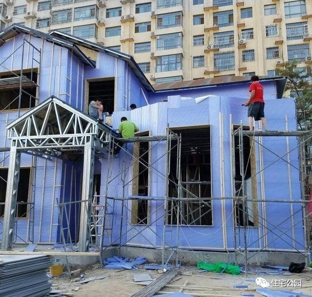 農(nóng)村自建房輕鋼別墅施工過(guò)程實(shí)拍，輕鋼別墅施工沒(méi)想象的難