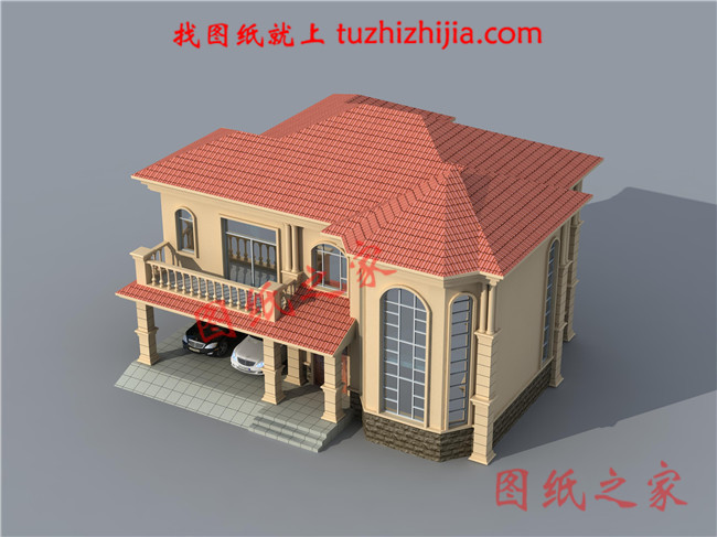 普通農(nóng)村二層房子設(shè)計(jì)圖 ，復(fù)式結(jié)構(gòu)，帶車(chē)庫(kù)，160平米左右