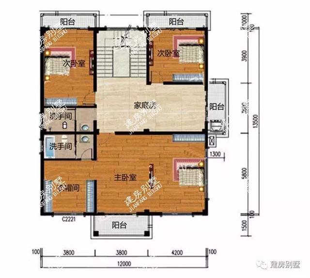 開間12米四層農(nóng)村樓房設計圖，建好的都很滿意