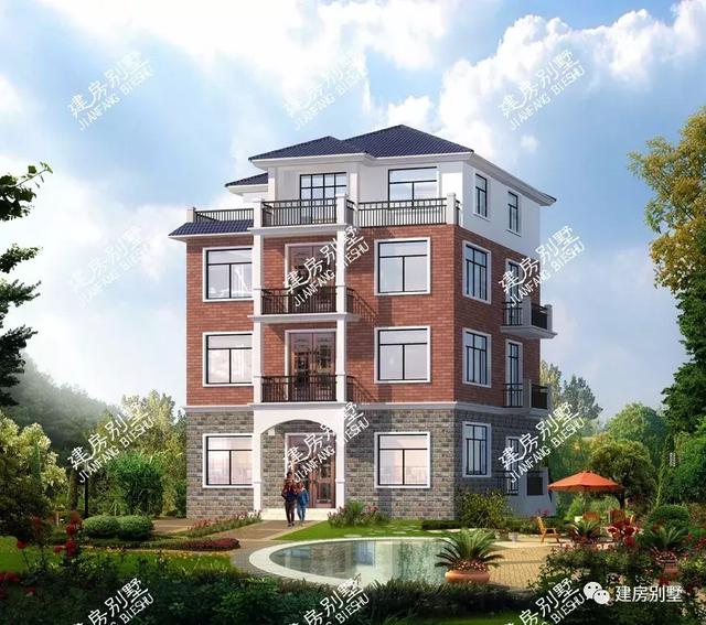 開間12米四層農(nóng)村樓房設計圖，建好的都很滿意