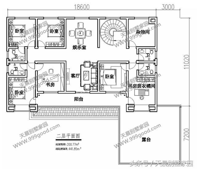 3款帶配房的農(nóng)村二層房屋設(shè)計(jì)圖，布局超接地氣