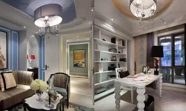 300平歐式藍(lán)調(diào)別墅裝修案例實(shí)拍，浪漫唯美