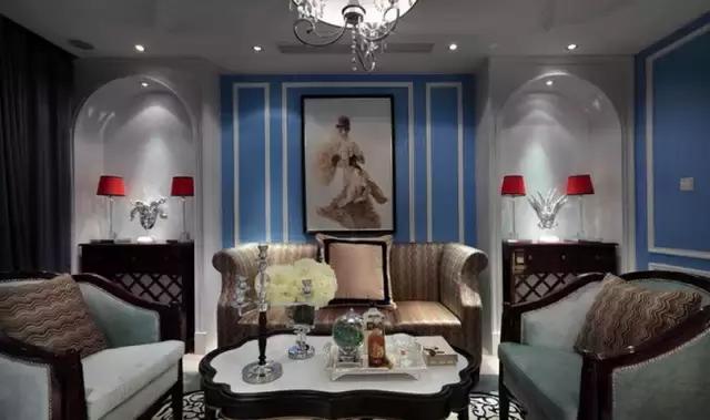 300平歐式藍(lán)調(diào)別墅裝修案例實(shí)拍，浪漫唯美