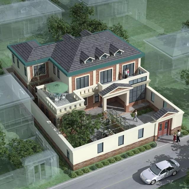 3套花園別墅外觀效果圖，有花園才稱得上別墅