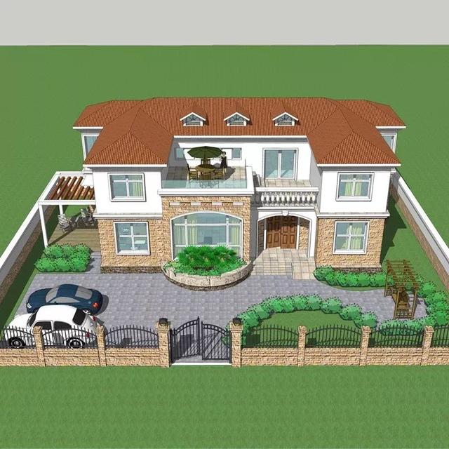 3套花園別墅外觀效果圖，有花園才稱得上別墅