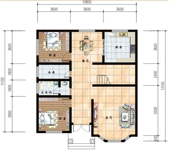 11*11米帶露臺(tái)現(xiàn)代二層農(nóng)村小洋樓設(shè)計(jì)圖，附施工過(guò)程