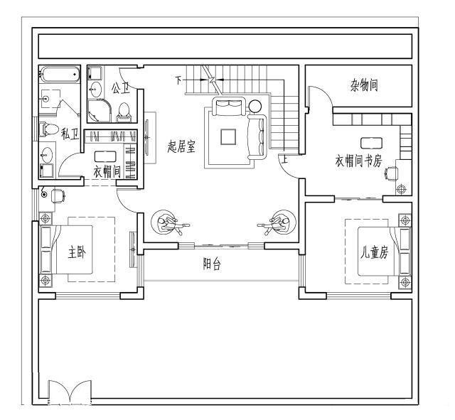 二層帶庭院中式別墅設(shè)計(jì)方案，喜歡中式建筑的收藏吧