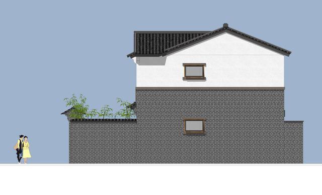 二層帶庭院中式別墅設(shè)計(jì)方案，喜歡中式建筑的收藏吧