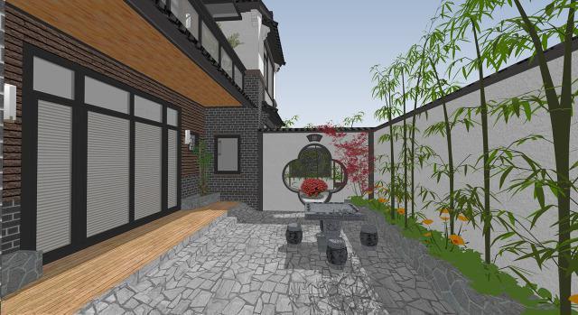 二層帶庭院中式別墅設(shè)計(jì)方案，喜歡中式建筑的收藏吧