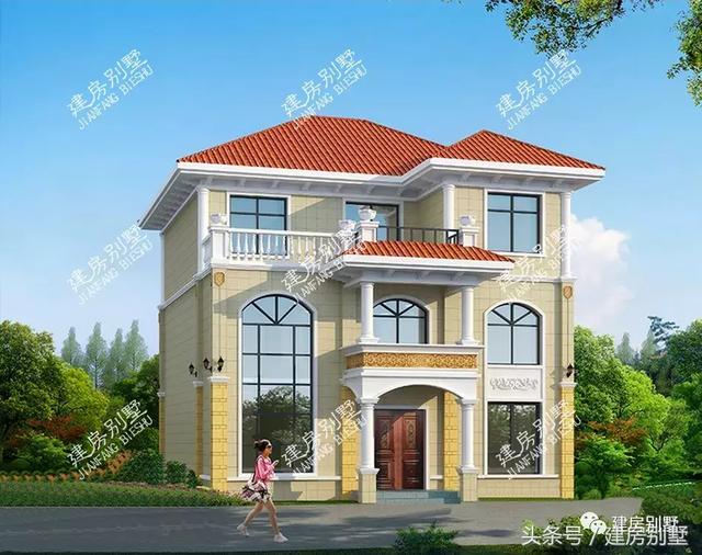 3款開間12米的農(nóng)村三層房屋設(shè)計圖，第2款很受歡迎