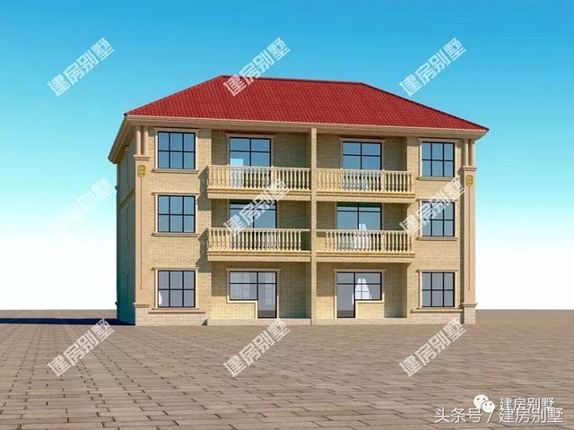 共用堂屋的三層雙拼別墅設(shè)計(jì)方案，倆兄弟這樣建很好