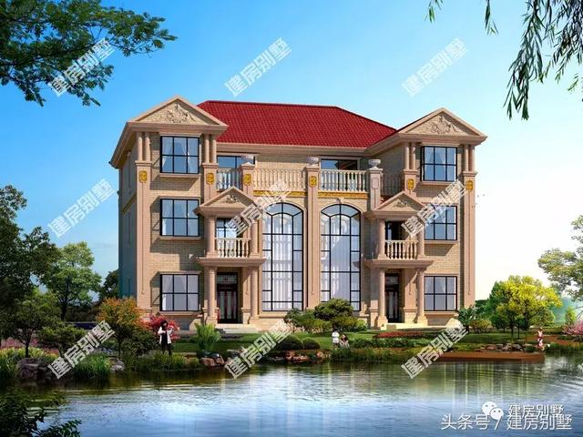 共用堂屋的三層雙拼別墅設(shè)計(jì)方案，倆兄弟這樣建很好