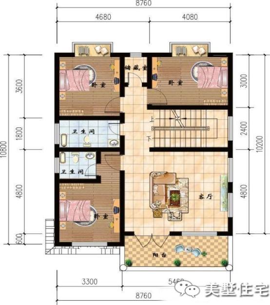 幾款帶車庫的農(nóng)村自建樓房方案圖，3、4層的都有