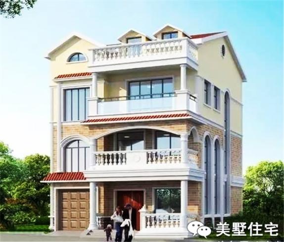 幾款帶車庫的農(nóng)村自建樓房方案圖，3、4層的都有