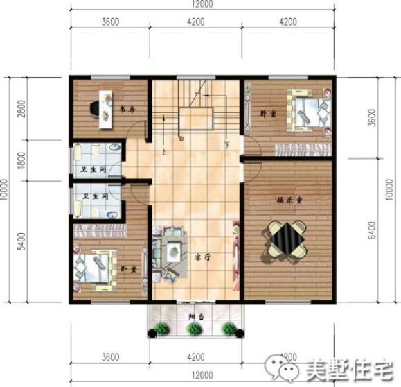 幾款帶車庫的農(nóng)村自建樓房方案圖，3、4層的都有