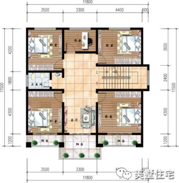 幾款帶車庫的農(nóng)村自建樓房方案圖，3、4層的都有