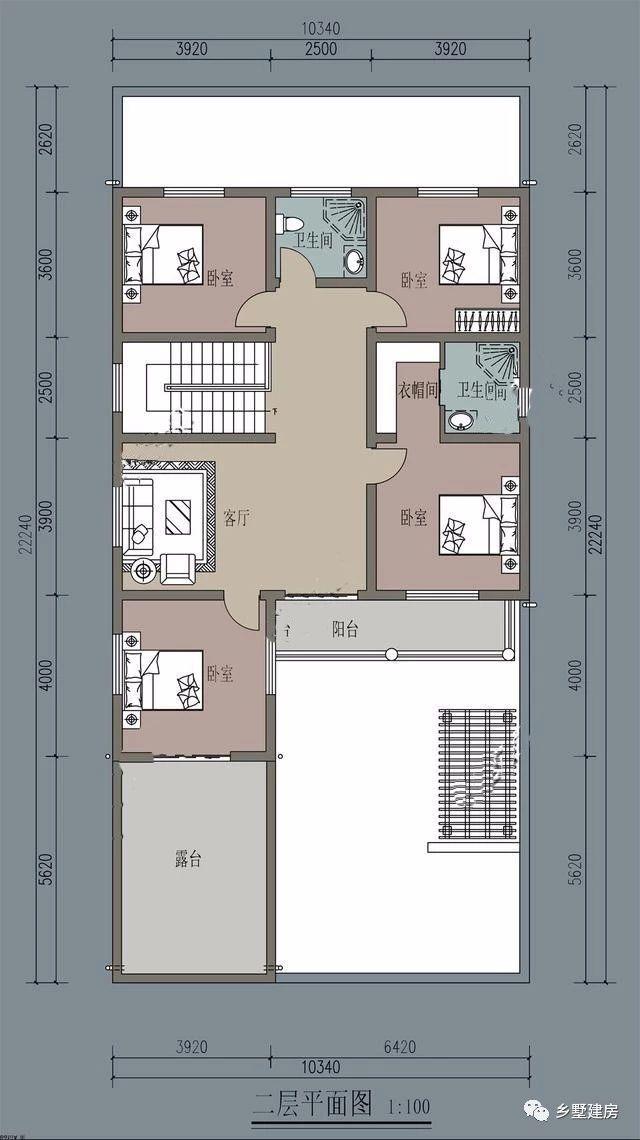 傳統(tǒng)古典中式二層自建房設(shè)計方案圖，建一棟輕松搞定丈母娘