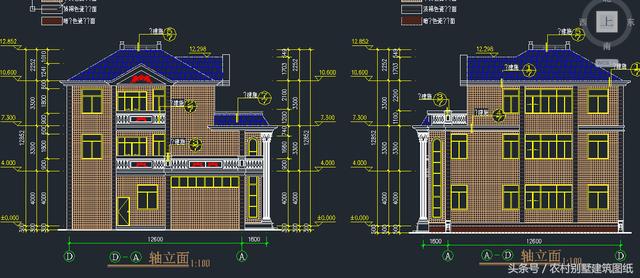 150平左右三層單家獨院式別墅方案圖，30萬建起來