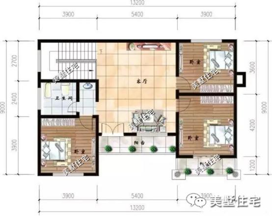 3款經(jīng)濟(jì)、實(shí)用的二層住宅方案圖，適合農(nóng)村老百姓建