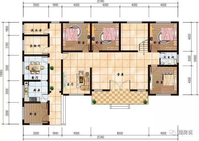 農(nóng)村蓋一層平房設(shè)計(jì)圖大全，一層也能蓋出別墅型