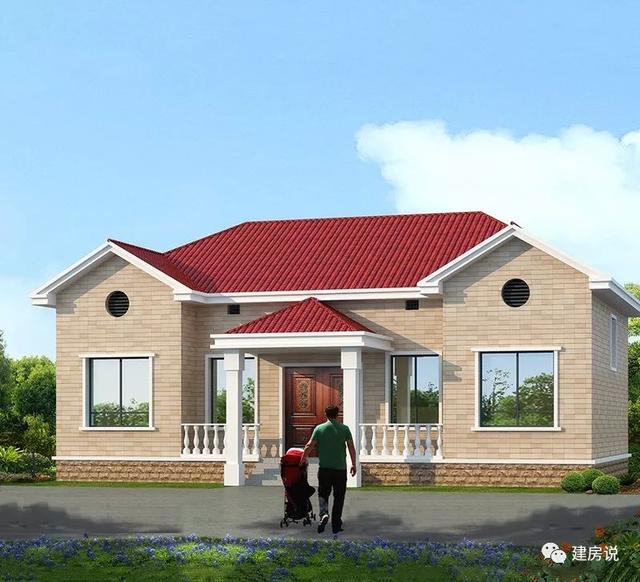 農(nóng)村蓋一層平房設(shè)計(jì)圖大全，一層也能蓋出別墅型
