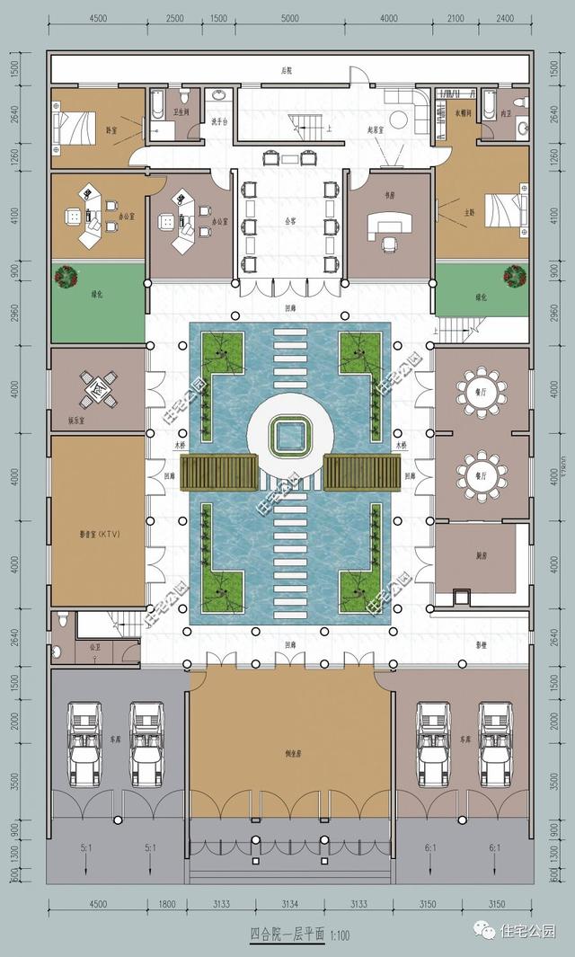 四合院戶型方案圖大全，徽派四合院PK北式四合院