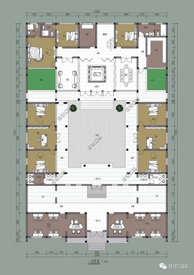 四合院戶型方案圖大全，徽派四合院PK北式四合院