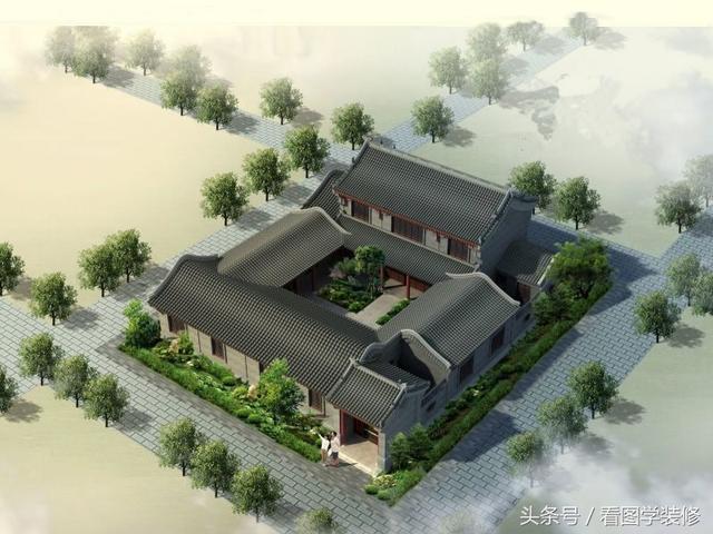 農(nóng)村四合院房屋設(shè)計效果圖大全，美不美看了再說