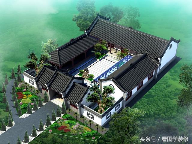農(nóng)村四合院房屋設(shè)計效果圖大全，美不美看了再說