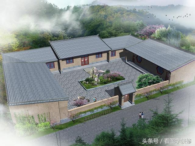 農(nóng)村四合院房屋設(shè)計效果圖大全，美不美看了再說