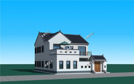 13X18米的農(nóng)村二層中式四合院方案戶型圖，農(nóng)村自建比較好