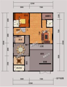 13X18米的農(nóng)村二層中式四合院方案戶型圖，農(nóng)村自建比較好