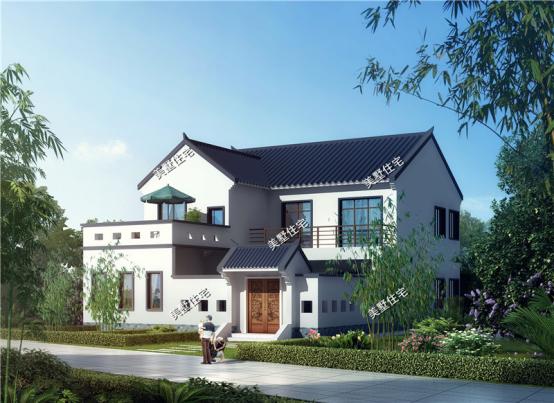 13X18米的農(nóng)村二層中式四合院方案戶型圖，農(nóng)村自建比較好