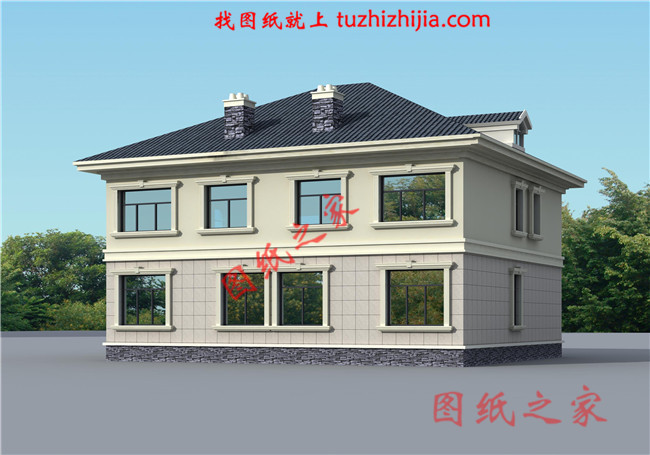 農(nóng)村簡(jiǎn)單雙拼小戶型，總面積190平方米，合理的利用了每一個(gè)空間